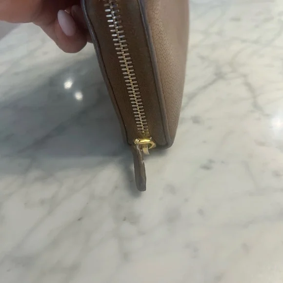 Prada Tan Leather Zip-Around Wallet - Picture 4 of 16